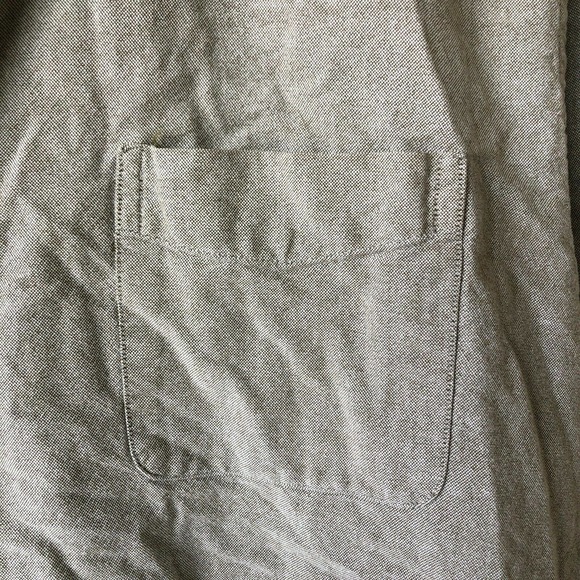 Frank & Oak Shirt Mens XLarge The Jasper Gray Button Up Long Sleeve Pockets - Picture 7 of 11